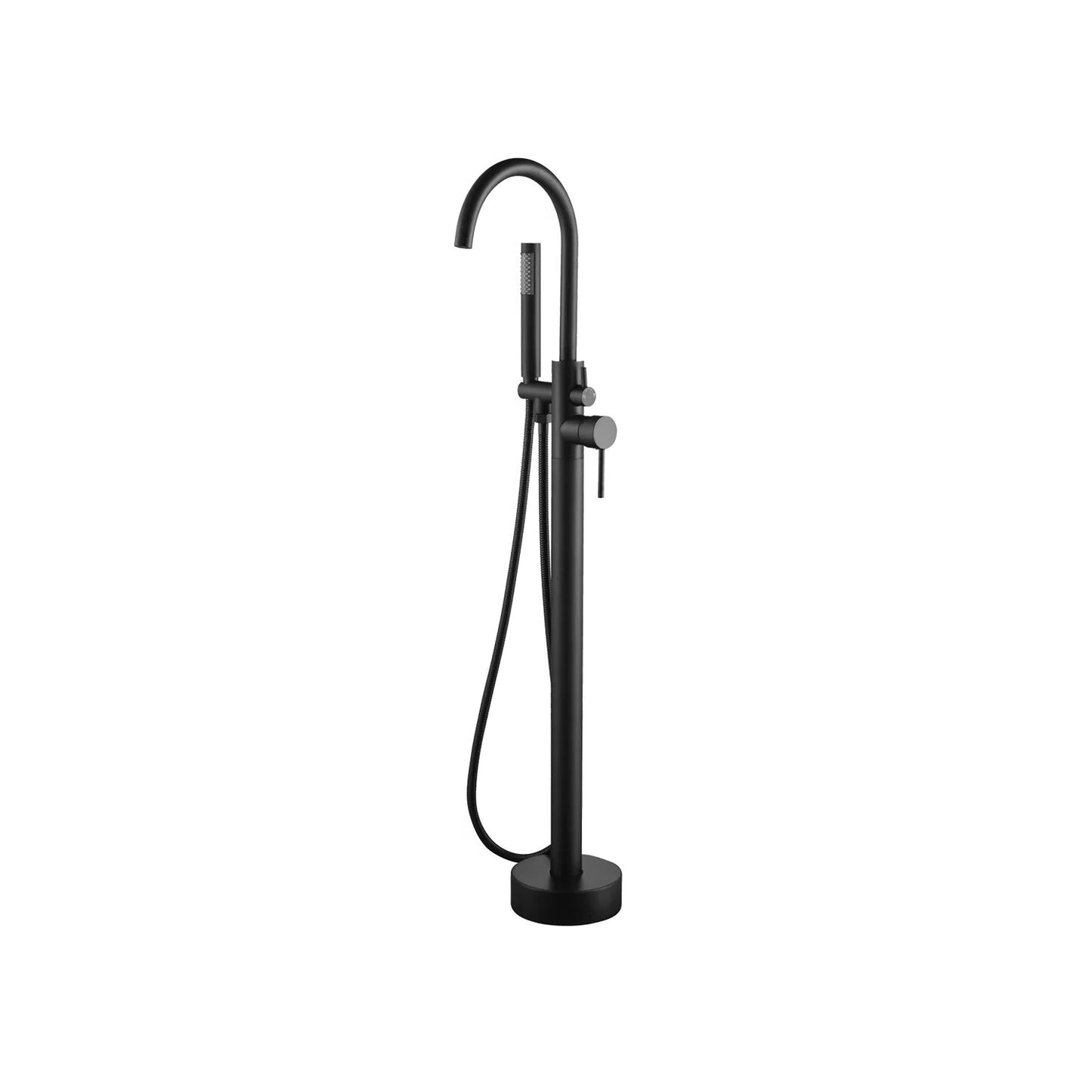 Robinet Autoportant Arrondi Fini Noir Mat