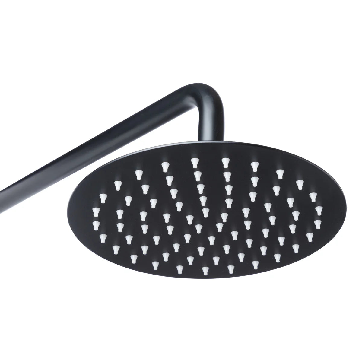 Ensemble De Douche/Baignoire Thermostatique: Pomme De Douche, Douchette Sur Rail, Valve Et Bec Fini Noir Mat