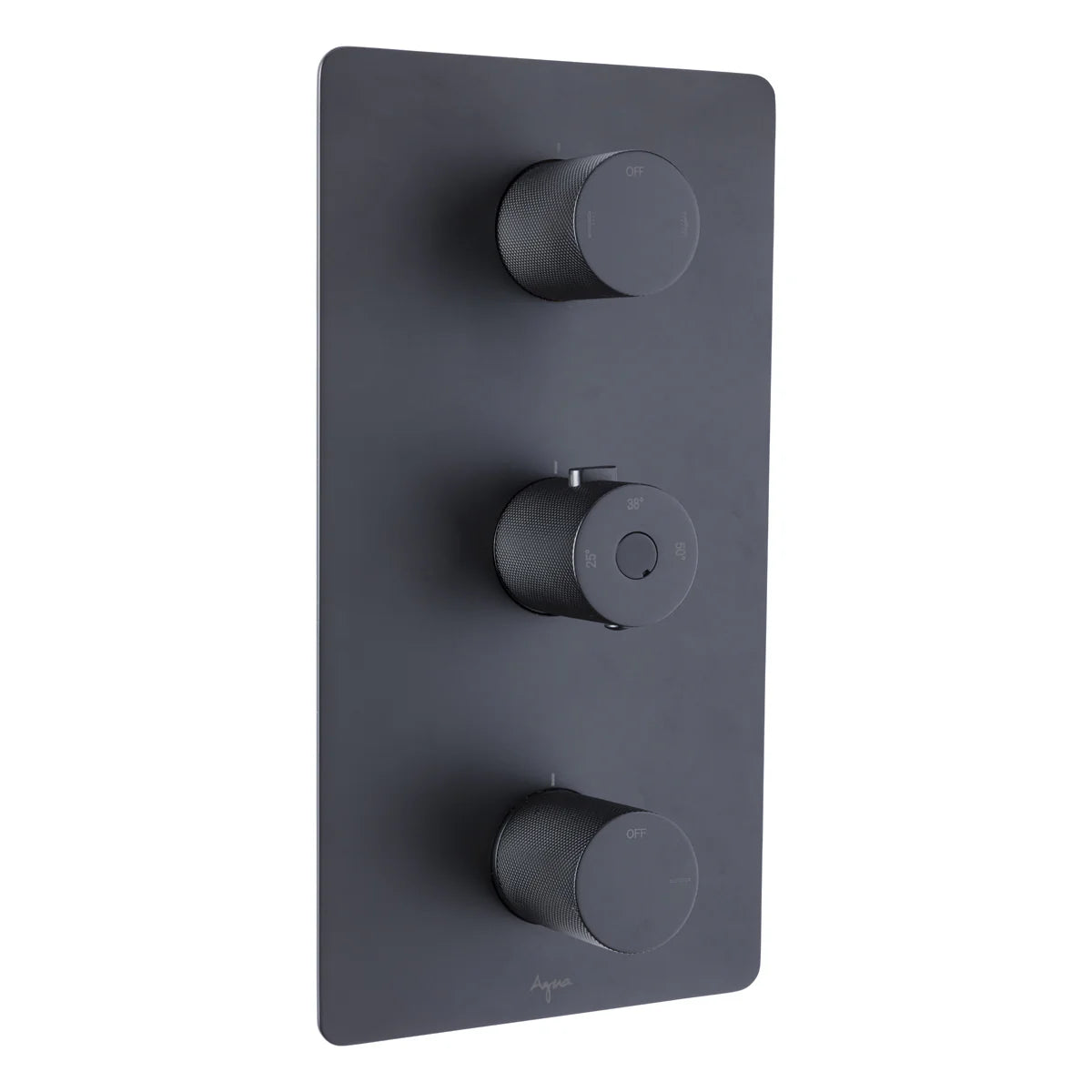 Ensemble De Douche/Baignoire Thermostatique: Pomme De Douche, Douchette Sur Rail, Valve Et Bec Fini Noir Mat