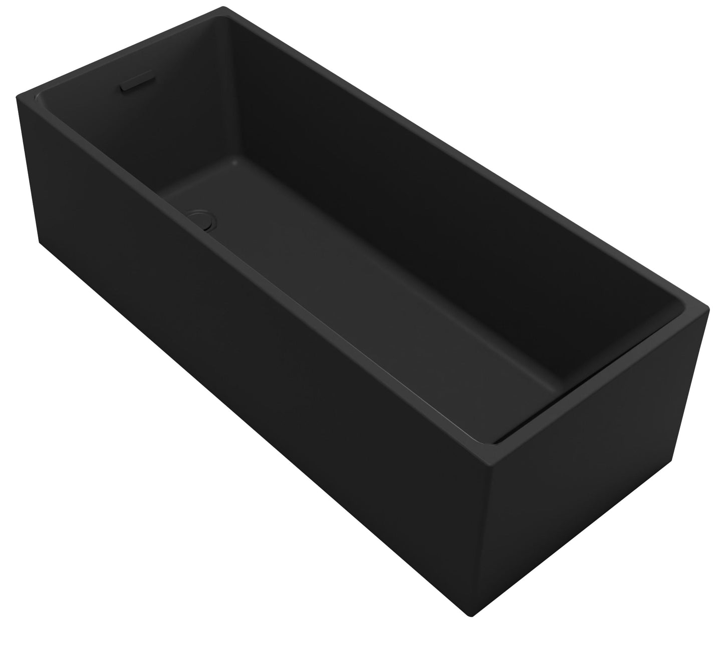 Baignoire Carrée Noir Mat