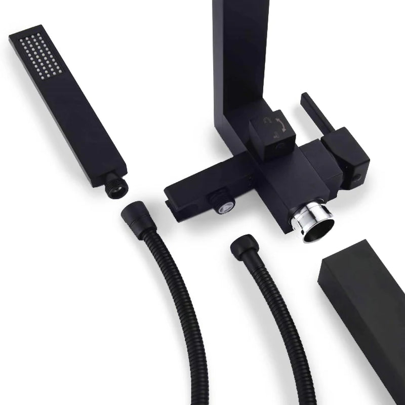 Matte Black Square Freestanding Faucet