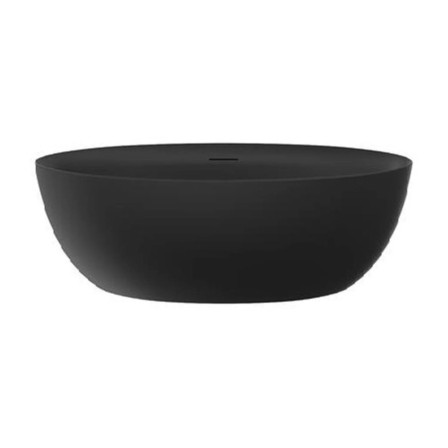74" Baignoire Autoportante Noire Mate