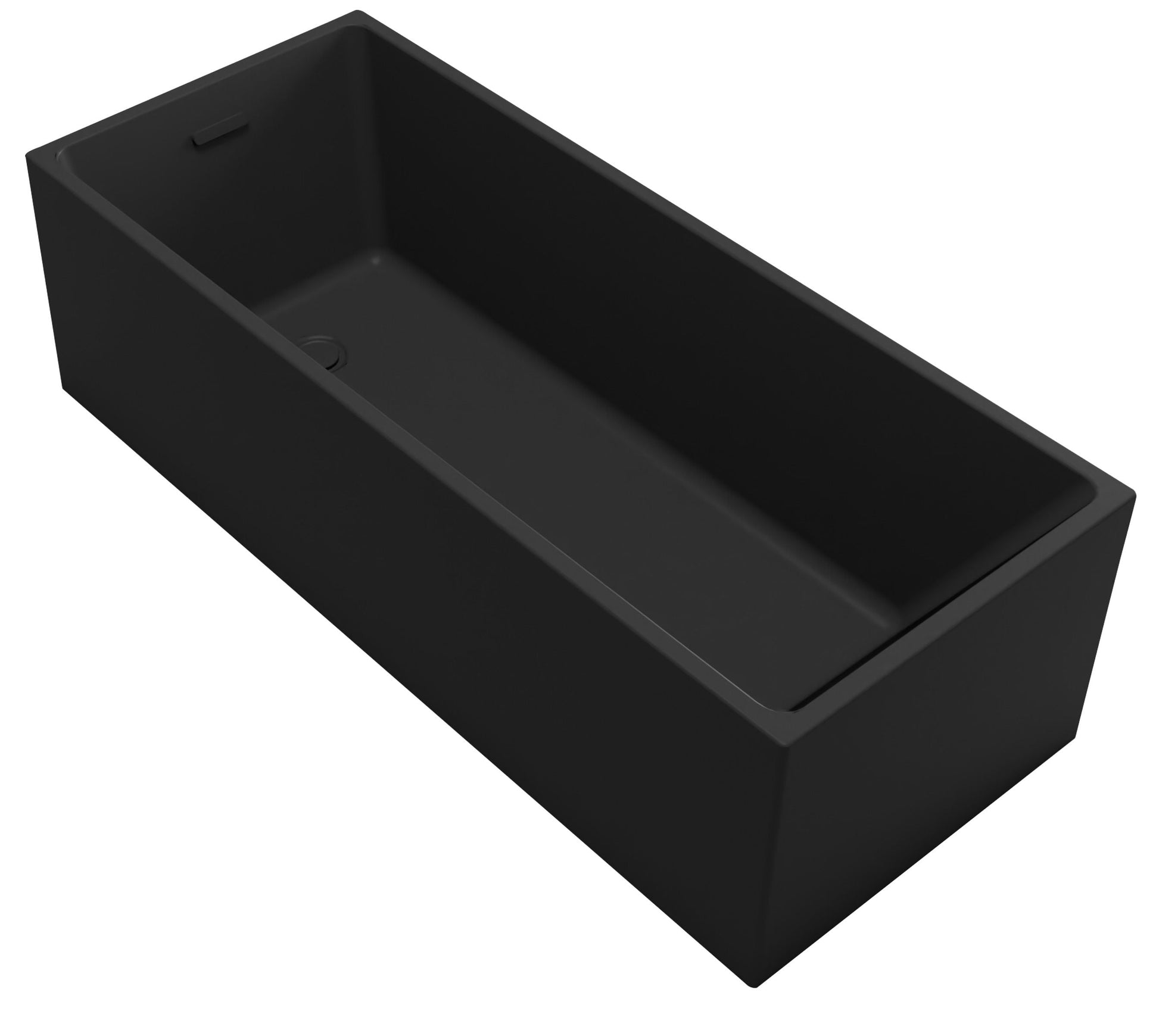 Baignoire Carrée Noir Mat